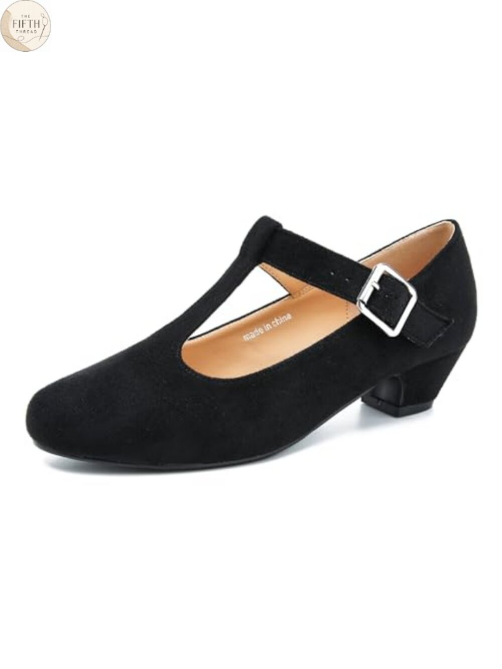 Women's T-Strap Mary Jane Pumps Low Block Heel